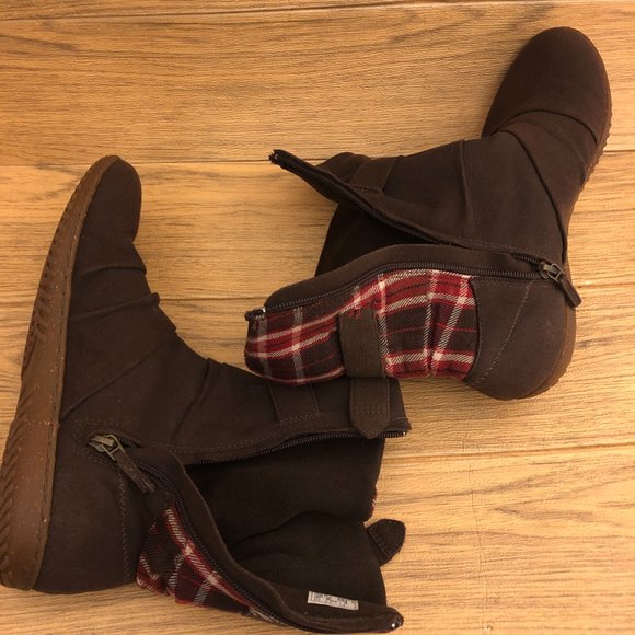 Patagonia brown expresso plaid booties, size 8 - Picture 8 of 12
